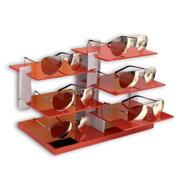 Red Acrylic Glasses Display Rack 