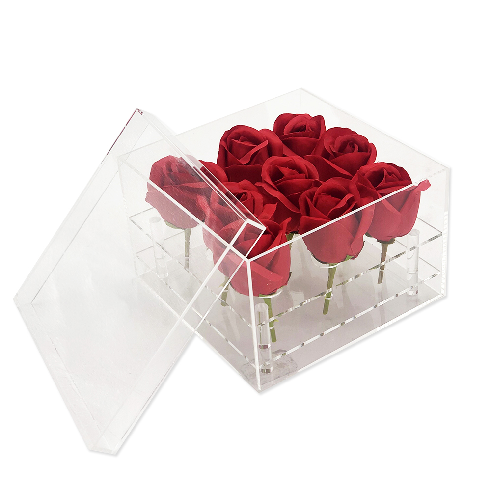 square acrylic box with lid prices