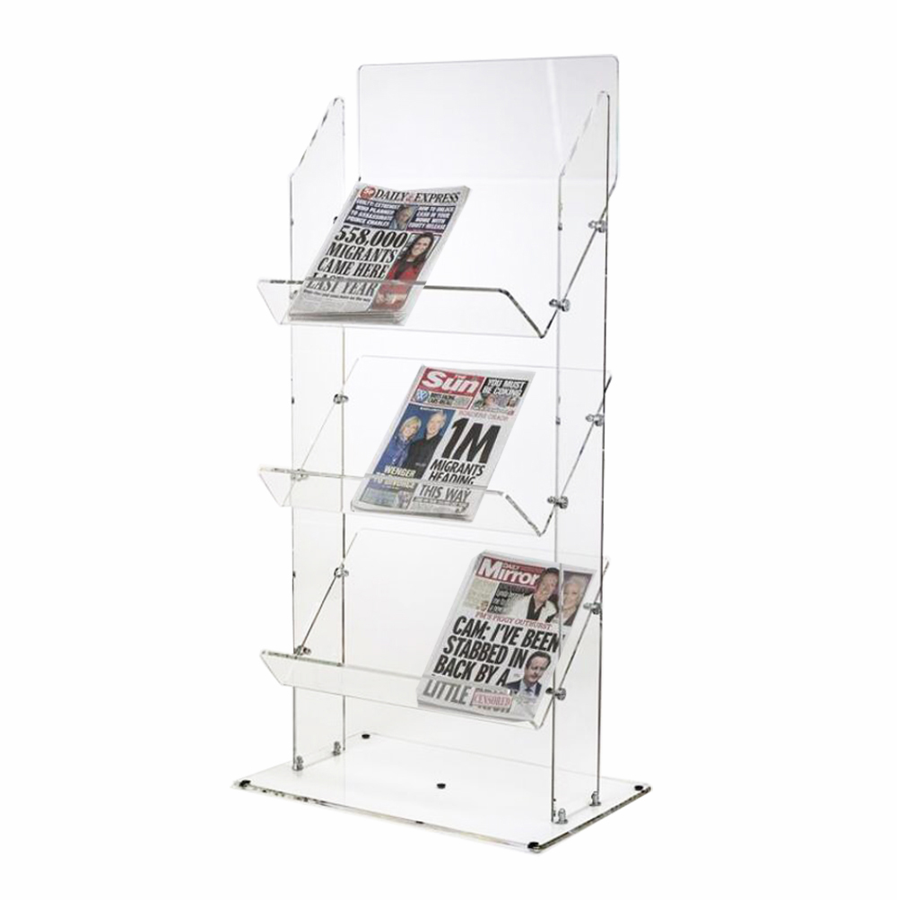 acrylic newspaper stand
