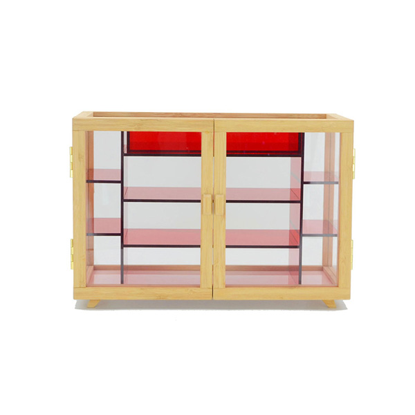 Acrylic and Bamboo Makeup Storage Box with Drawer 