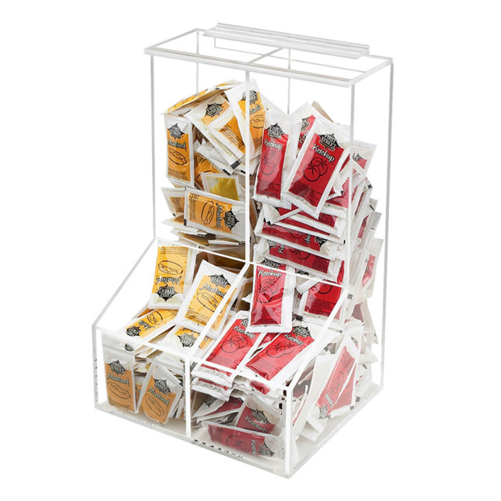Design Acrylic Black And Clear Condiment Display Box 2451