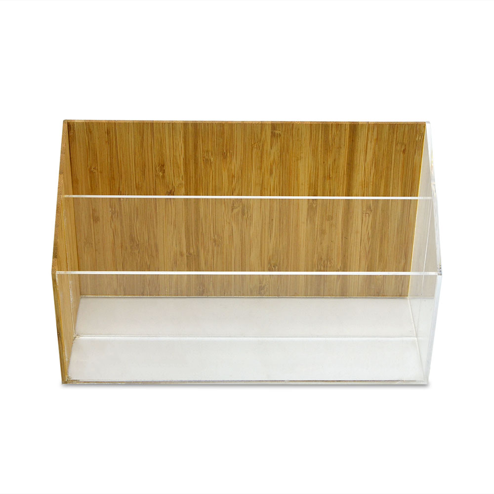 office supplies comtainer for Multi-Function Office of acrylic and bamboo materials for Sale