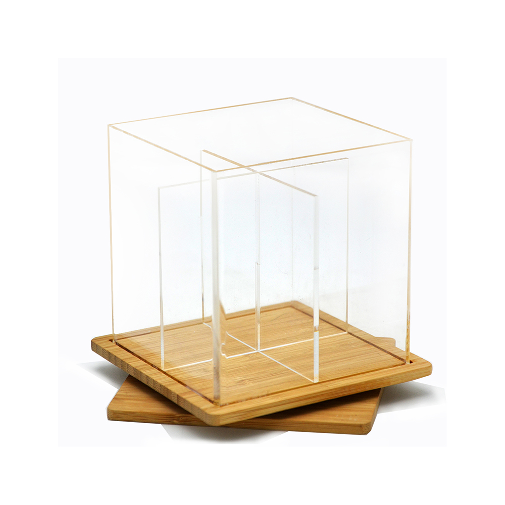 Design Display Box Of Acrylic And Bamboo Materials Price