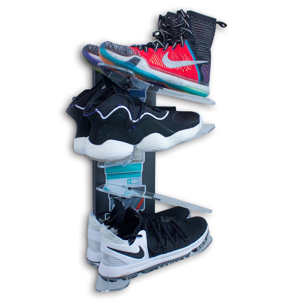 Acrylic Multi Pair Casual Shoes Display Stand