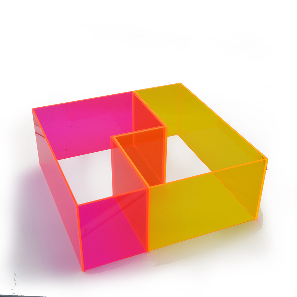 Cosmetic Storage Display Stand With Acrylic Neon Color Plate 