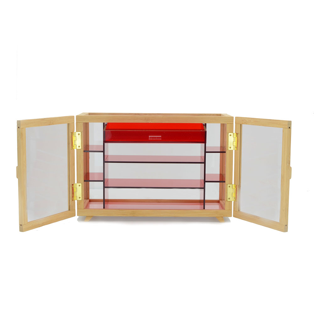 Bamboo and Acrylic Jewelry Storage Box With Drawer