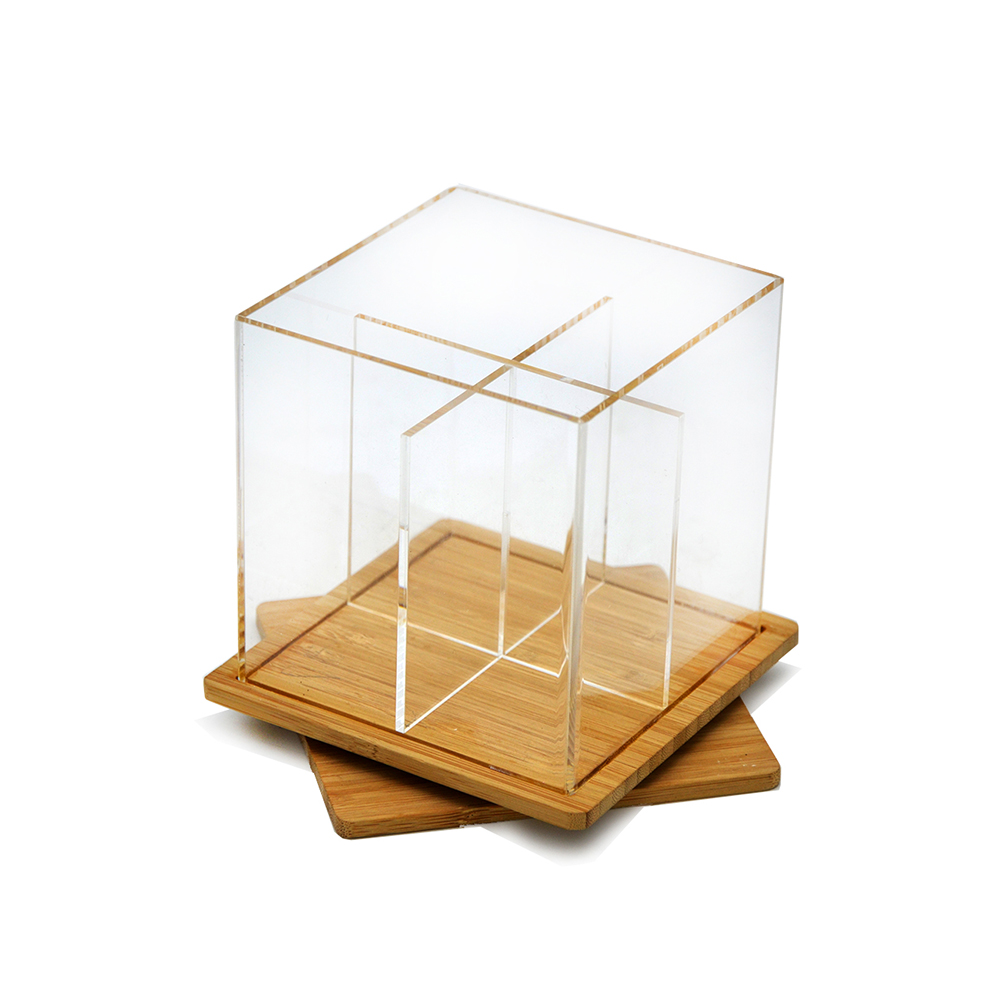 Design Display Box Of Acrylic And Bamboo Materials