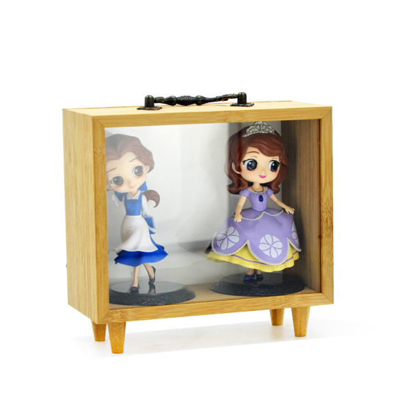 Bamboo And Acrylic Gift Box Display Box For Garage Kit