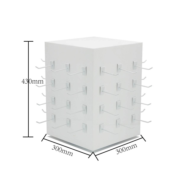 Rotating Square Acrylic Display Rack With Hook
