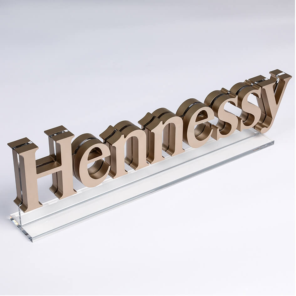 Laser Cut Logo Acrylic Store Brand Logo Making Hennessy Acrylic Double Sided Logo