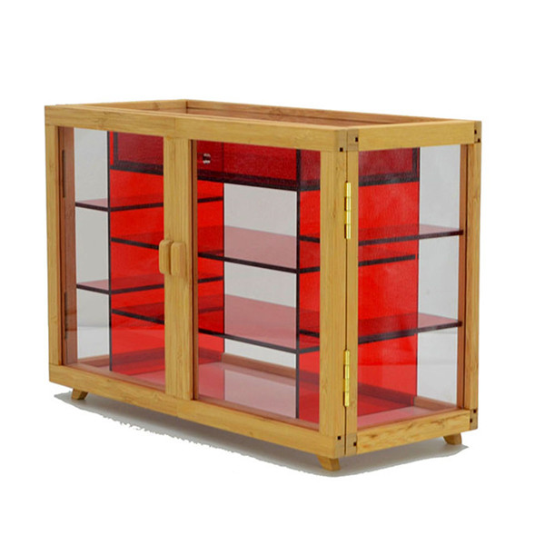 Bamboo Acrylic Jewelry Storage Box With Drawer